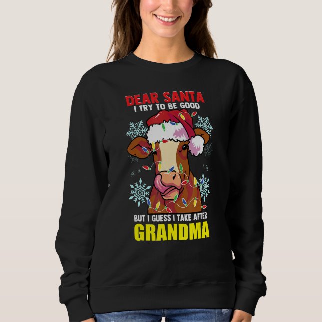 Sudadera Querido Santa, traté de ser bueno pero me parezco  (Anverso)
