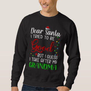Sudadera Querido Santa trato de ser bueno pero me parezco a