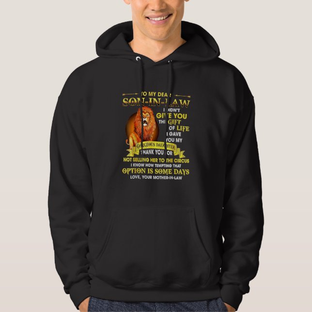 Sudadera Querido yerno, no te di el regalo de la vida (Anverso)