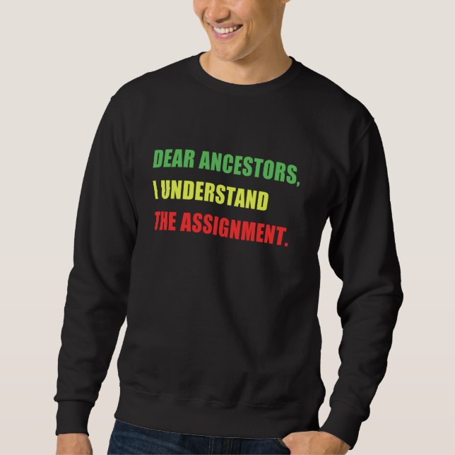 SUDADERA QUERIDOS ANCESTROS, ENTIENDO QUE LA ASIGNACIÓN ES  (Anverso)