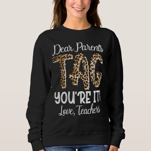Sudadera Queridos padres etiquetan que te encanta a los pro (Anverso)