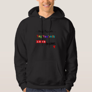 Sudadera Queridos padres etiquetan que te encanta a los pro