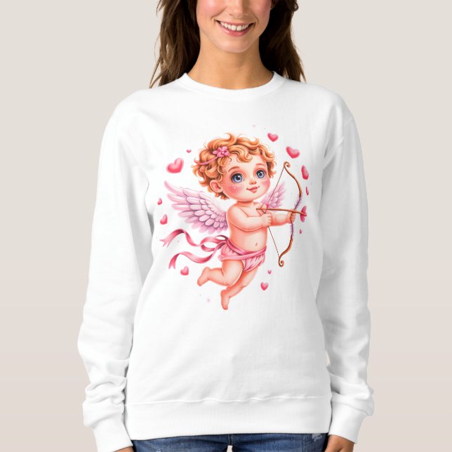 Sudadera Querubín lindo con flecha (Anverso)