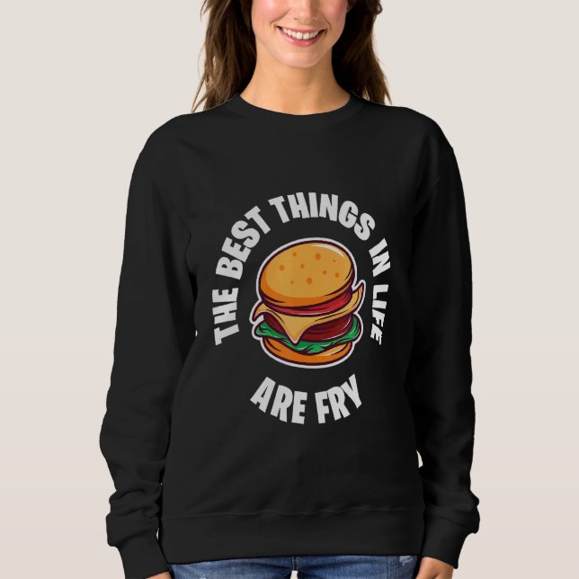 Sudadera Queseburger Burger Mejor comida basura preparada p (Anverso)