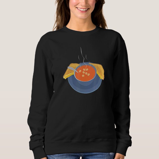 Sudadera Queso a la parrilla de petardos de sopa de tomate  (Anverso)