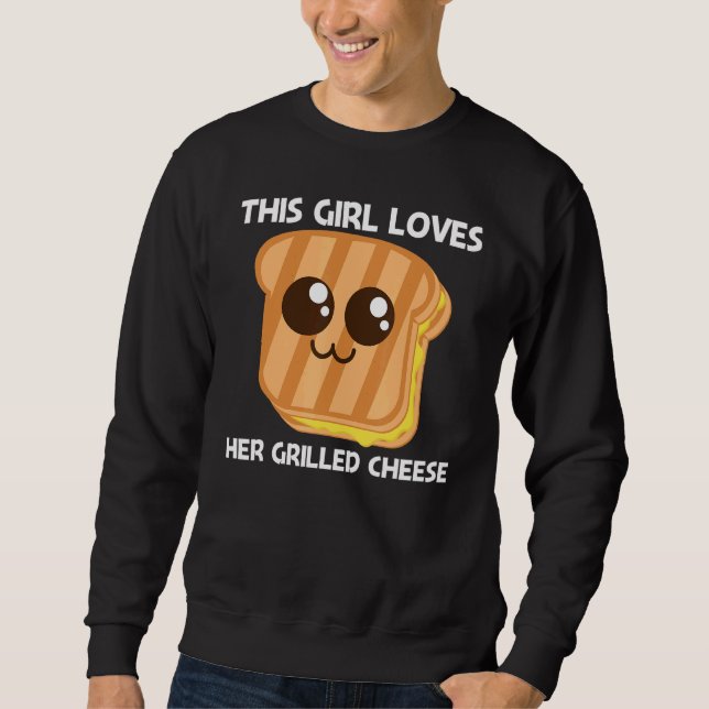 Sudadera Queso A La Parrilla Para Chicas Pan De Tostada 1 (Anverso)
