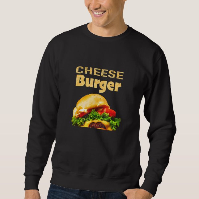 Sudadera Queso Burger National Hamburger Day Fast Foods (Anverso)
