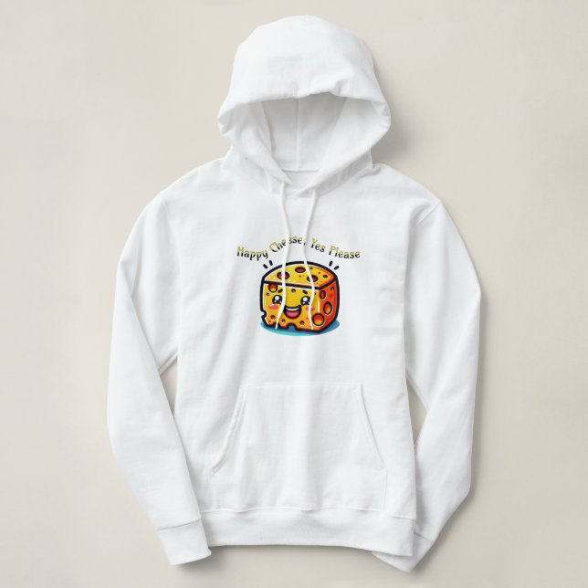Sudadera Queso feliz, sí, por favor (Diseño del anverso)