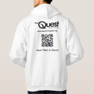 Sudadera Quest con logotipo y código QR