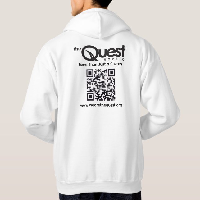 Sudadera Quest con logotipo y código QR (Reverso)