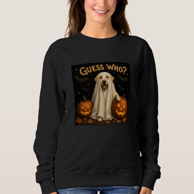 Sudadera ¿Quién? Diseño de perro Labrador fantasma de Hallo (Anverso)