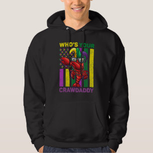 Sudadera ¿Quién es tu Crawdaddy Crawfish Jester Beads Mardi