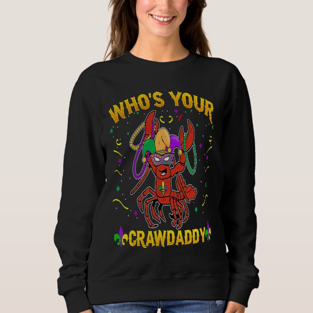 Sudadera ¿Quién es tu Crawdaddy Crawfish Jester Cuentas de  (Anverso)
