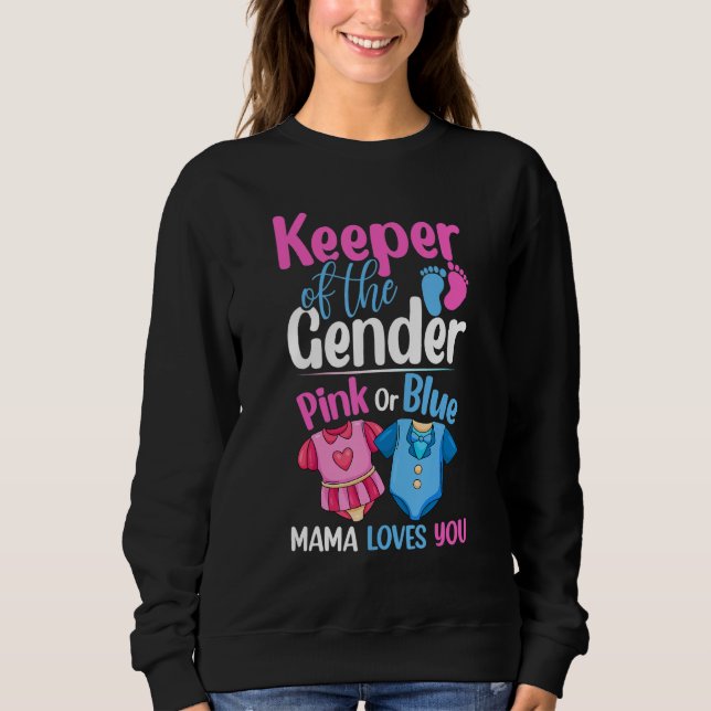 Sudadera Quien Mantiene El Género Rosa O Azul Mamá Te Ama (Anverso)