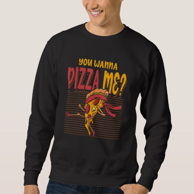 Sudadera Quieres Pizza Me Karate Peleando Estilo Mma Taekw (Anverso)