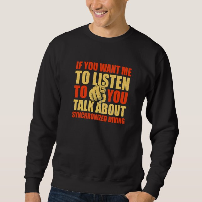 Sudadera Quieres que hable de buceo sincronizado Divi (Anverso)
