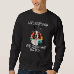 Sudadera Quiero Correr Y Colgar A Los Irlandeses, Rojo Y Bl