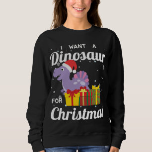 Sudadera Quiero Dinosaurio Para Navidades Divertidos Dino H
