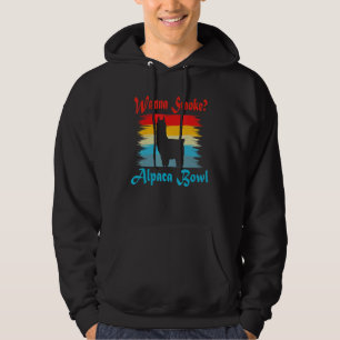 Sudadera Quiero Fumar Tazón de Alpaca Vintage Lama Retro Al