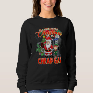 Sudadera Quiero gas barato esta Navidad Santa