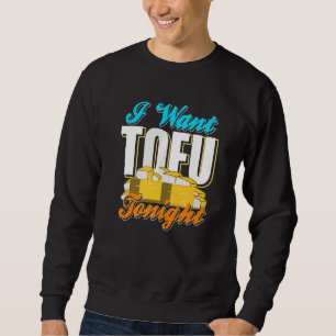 Sudadera Quiero TOFU Esta Noche Diseños Veganos Retro Cool