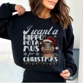 Sudadera Quiero un hipopótamo para los Navidades del Hippo