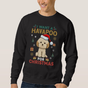Sudadera Quiero Una Habapoo Para Los Navidades Cuidados Per