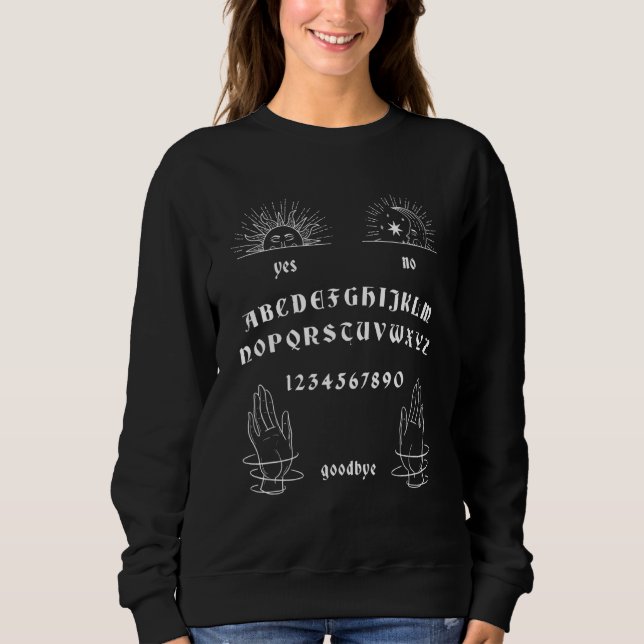 Sudadera Quija Board Wiccan Gothic Witchcr Paranormal Bruja (Anverso)