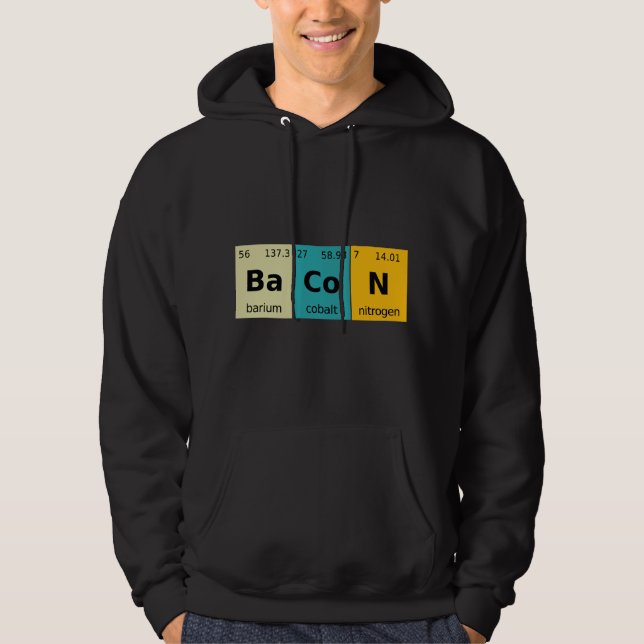 Sudadera Química del Tocino T Sarcasmo Elementos Primarios  (Anverso)