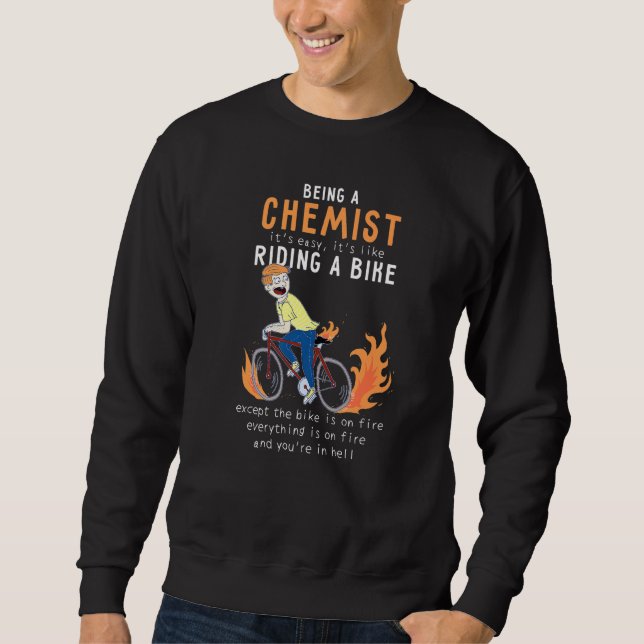 Sudadera Químicos Como El Ciclista En Bicicleta Gracioso (Anverso)