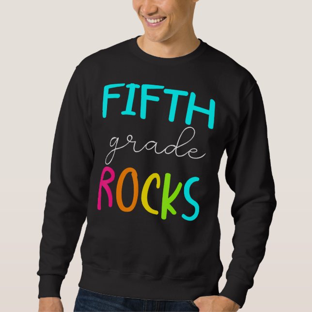 Sudadera Quinto grado Rocks Team Quinto grado profesor (Anverso)