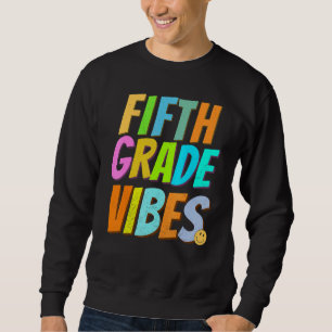 Sudadera Quinto grado Vibes primer día de escuela Retro Vin