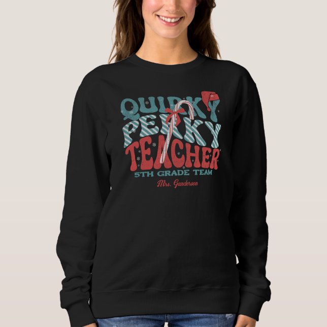 Sudadera Quirky Perky Teachers Navidades Retro (Anverso)