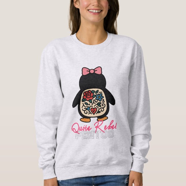 Sudadera Quite Rebel Pentoo  -  Pingüino de Tendencia Nihil (Anverso)