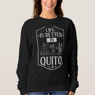Sudadera Quito: Viaje del mapa de la ciudad de Ecuador