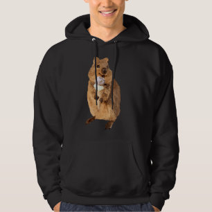 Sudadera quokka kawaii comiendo un cono de helado