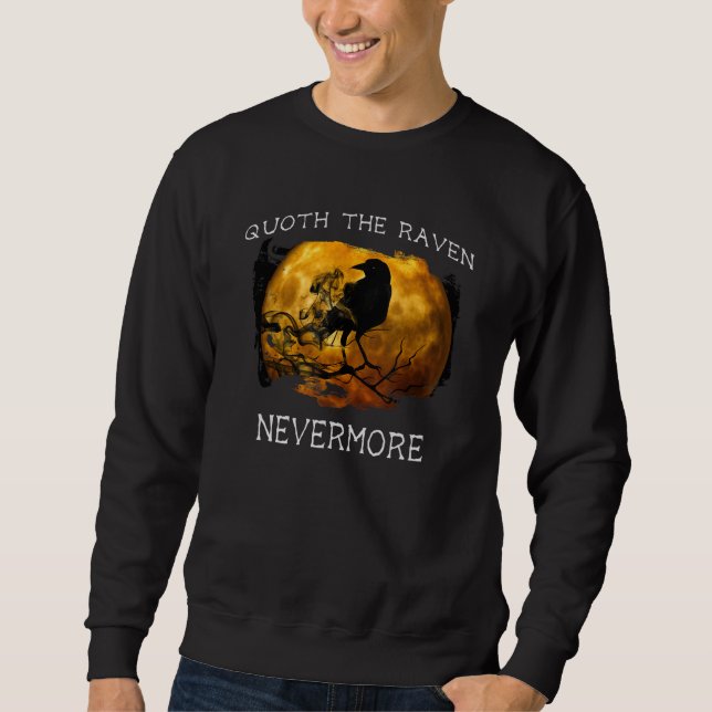 Sudadera Quoth the Raven Nevermore Halloween Spooky (Anverso)