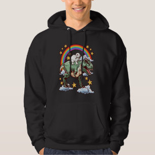 Sudadera Rabbit se monta en un dinosaurio