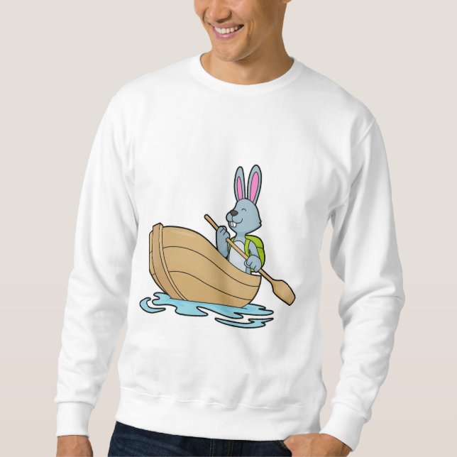 Sudadera Rabbit with Boat & Paddle (Anverso)