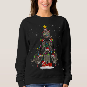 Sudadera Raccoon Árbol de Navidad Funny Santa Raccoon Lover