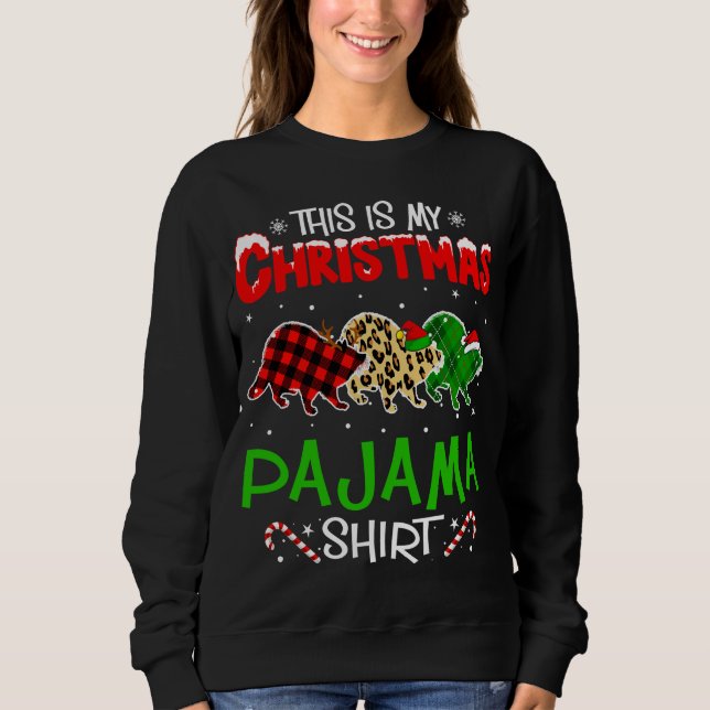 Sudadera Raccoon Christmas Tree Animals This is My Xmas Paj (Anverso)