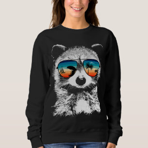 Sudadera RACCOON Con Gafas De Sol Estilo Retro