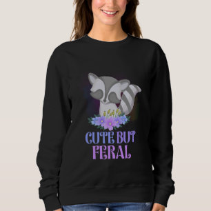 Sudadera Raccoon Cute Pero Feral Diseño De Verano Gracioso 