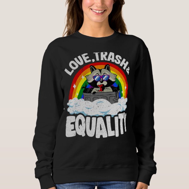 Sudadera Raccoon del orgullo gay Rainbow Al (Anverso)