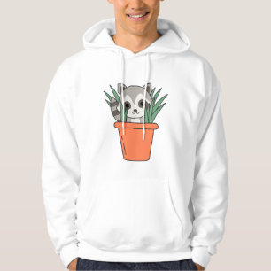 Sudadera Raccoon En Plantas De Raccoon Graciosas En Las Lun