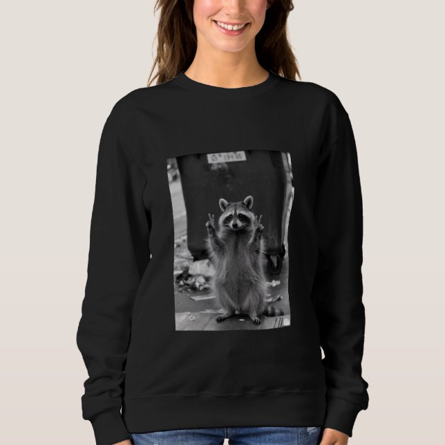 Sudadera Raccoon Funny Raccoon Selfie Dumpster Trashcan (Anverso)