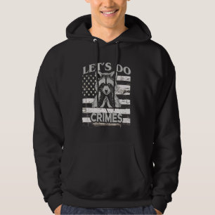 Sudadera Raccoon Gracioso Hagamos el crimen de retro animal