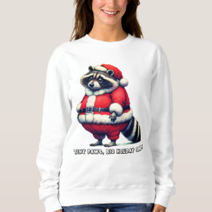 Sudadera Raccoon in Santa suit comparte alegría por las vac