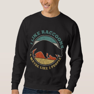 Sudadera Raccoon Introvert Sarcasm Retro