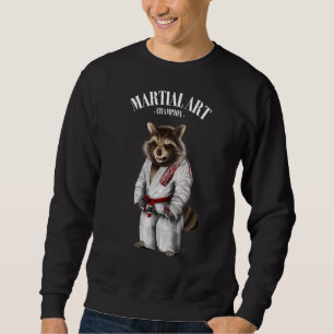 Sudadera Raccoon Judo Karate Master En Judogi Blanco